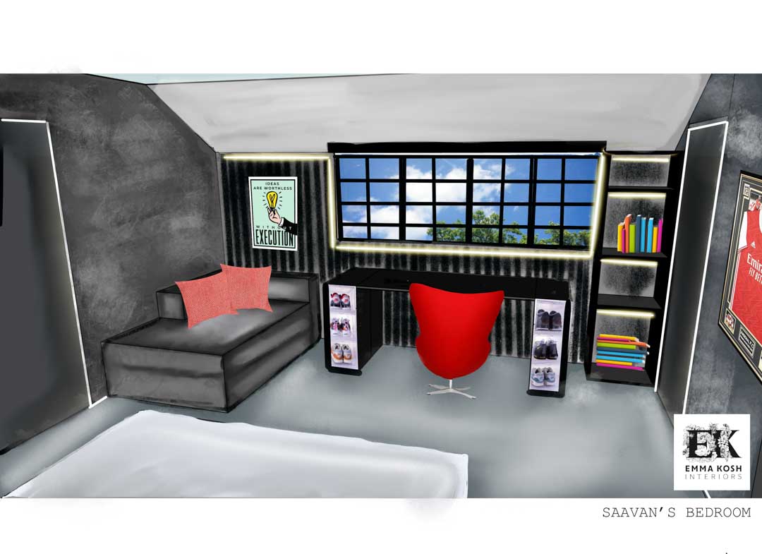 Teenage Boys Bedroom computer generated image_Emma-Kosh-Interiors-10 Teenage Boys Bedroom computer generated image