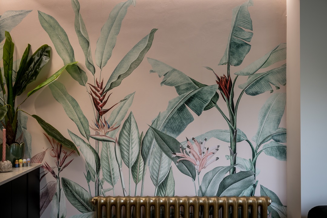 palm leaf wall mural